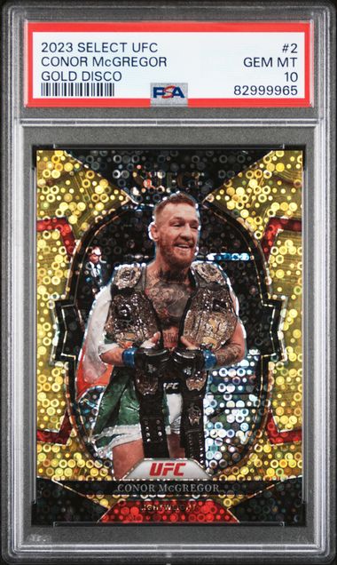 2023 Panini Select Ufc Conor Mcgregor #2 (Gold Disco) Gem Mt 10 front