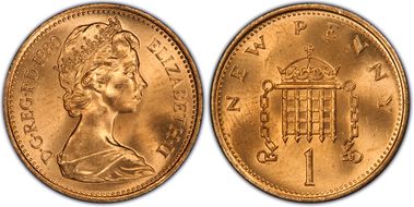 1980 1p S-B1 New Penny MS64RD