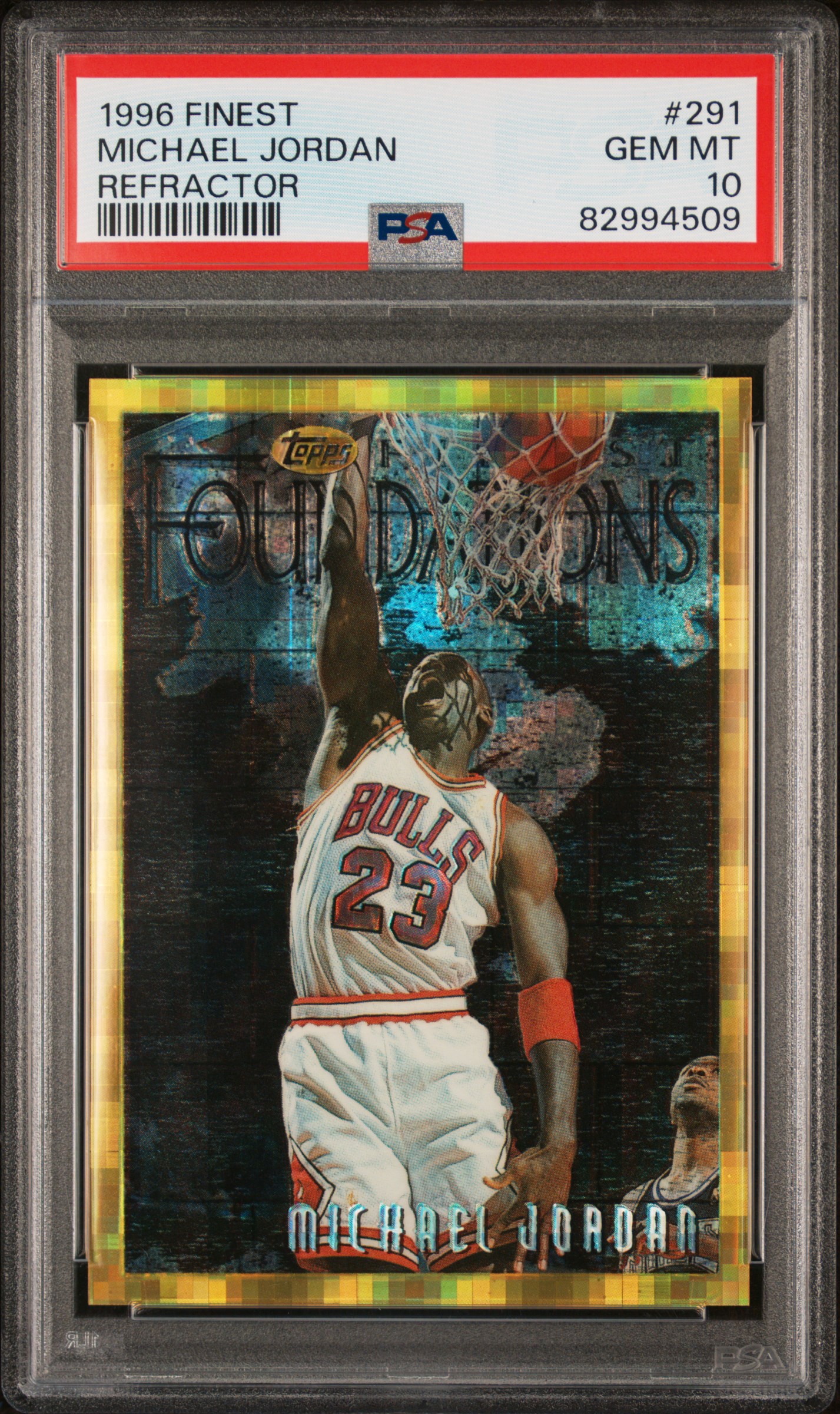 1996-97 Topps Finest Refractor #291 Michael Jordan - PSA GEM MT 10