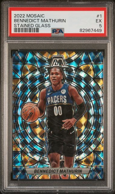 2022-23 Panini Mosaic Stained Glass #1 Bennedict Mathurin Rookie