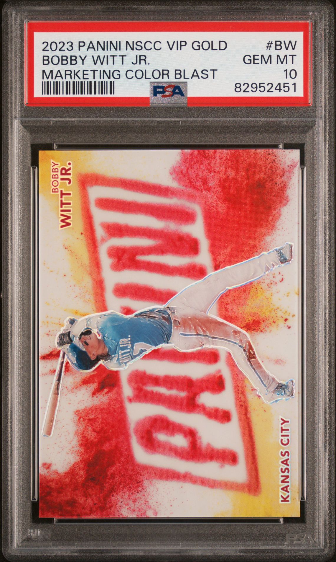 2023 Panini PANINI NATIONAL VIP GOLD MARKETING COLOR BLAST #BW Bobby Witt Jr. front