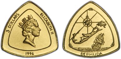 1996 $3 Triangle Au MS64