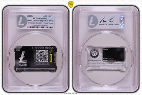 (2023) 6.25 LTC Ballet Litecoin 50g Silver Block Charlie Lee GN1