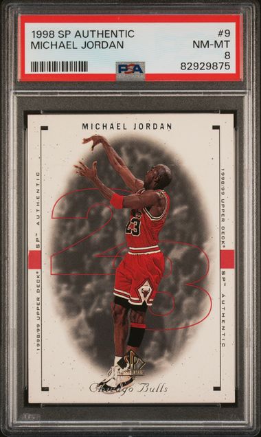 1998-99 SP Authentic #9 Michael Jordan – PSA NM-MT 8 on Goldin