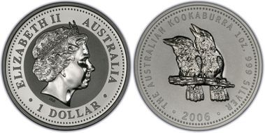 2006 $1 Kookaburra Ag MS69