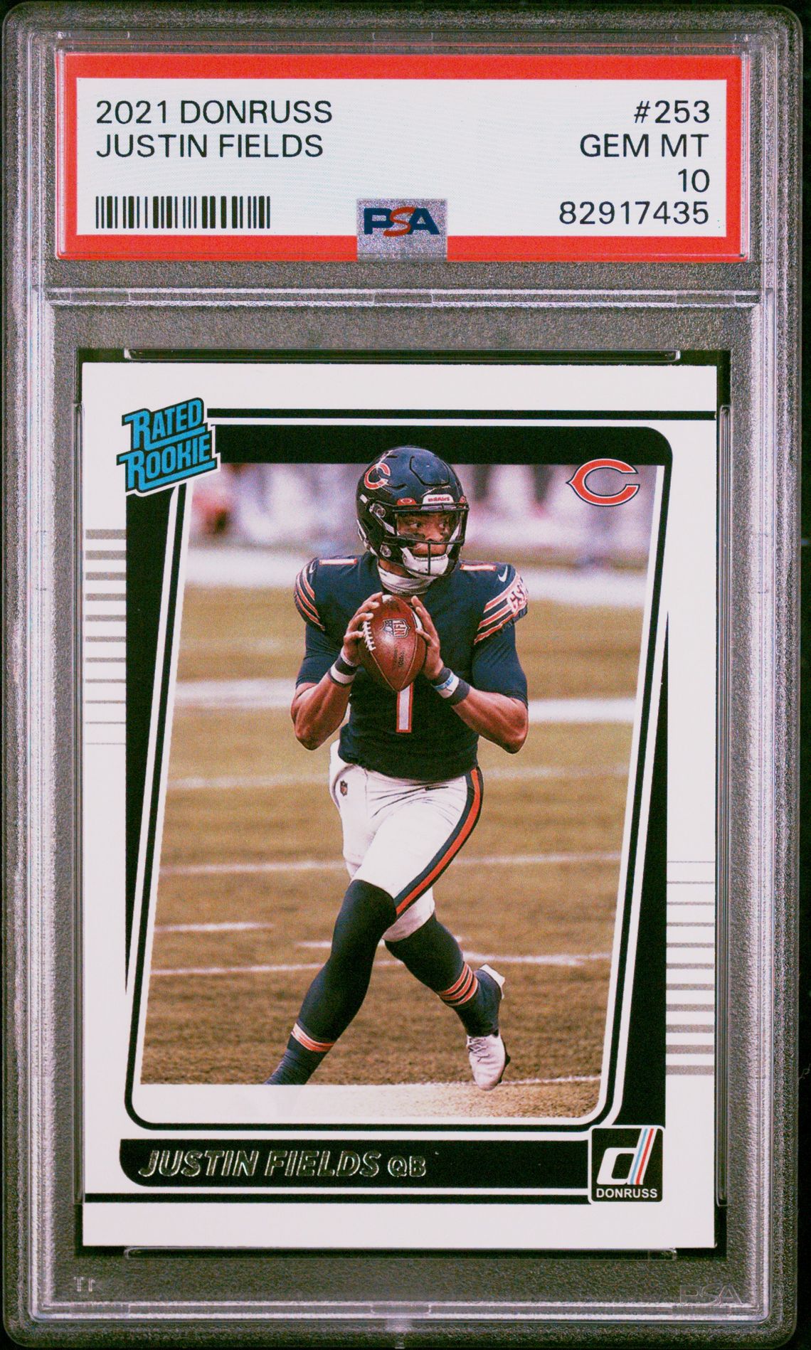 2021 Panini Donruss Justin Fields #253 Gem Mt 10 front