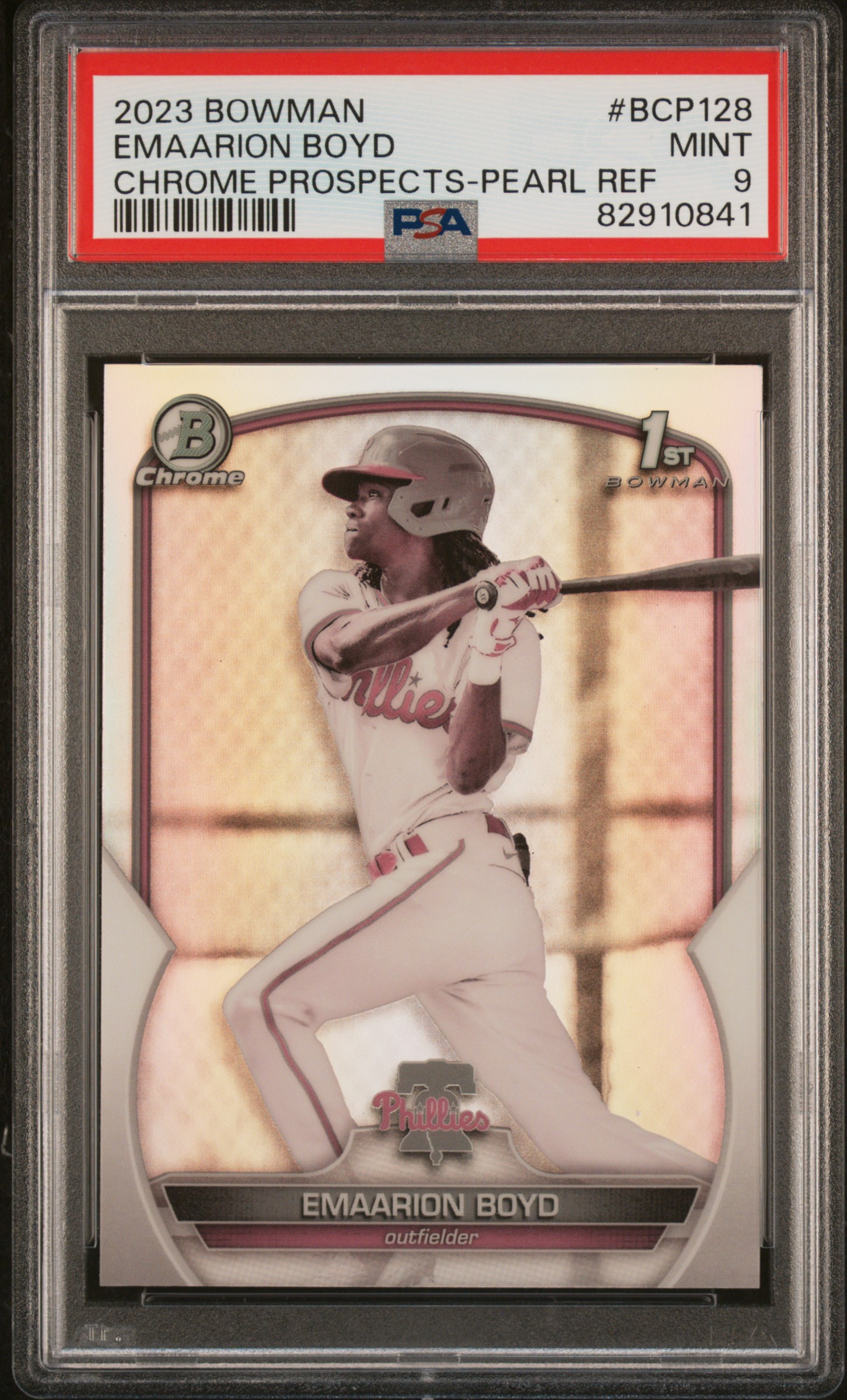 2023 Bowman Chrome Prospects Emaarion Boyd #Bcp128 (Chrome Prospects-Pearl Ref) Mint 9 front