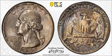 1957 25C Type B Reverse, FS-901 MS66