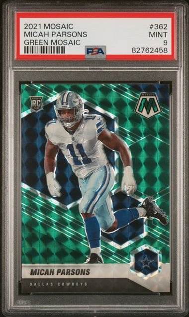 2021 Panini Mosaic Green #362 Micah Parsons front
