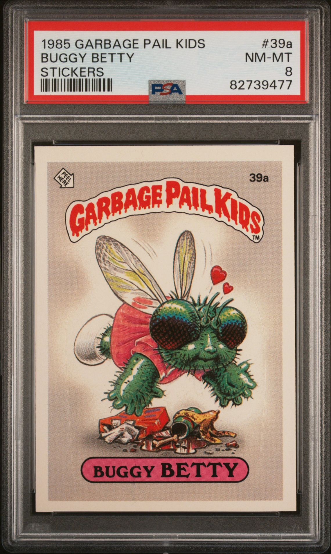 1985 Topps GARBAGE PAIL KIDS STICKERS #39A Buggy Betty front