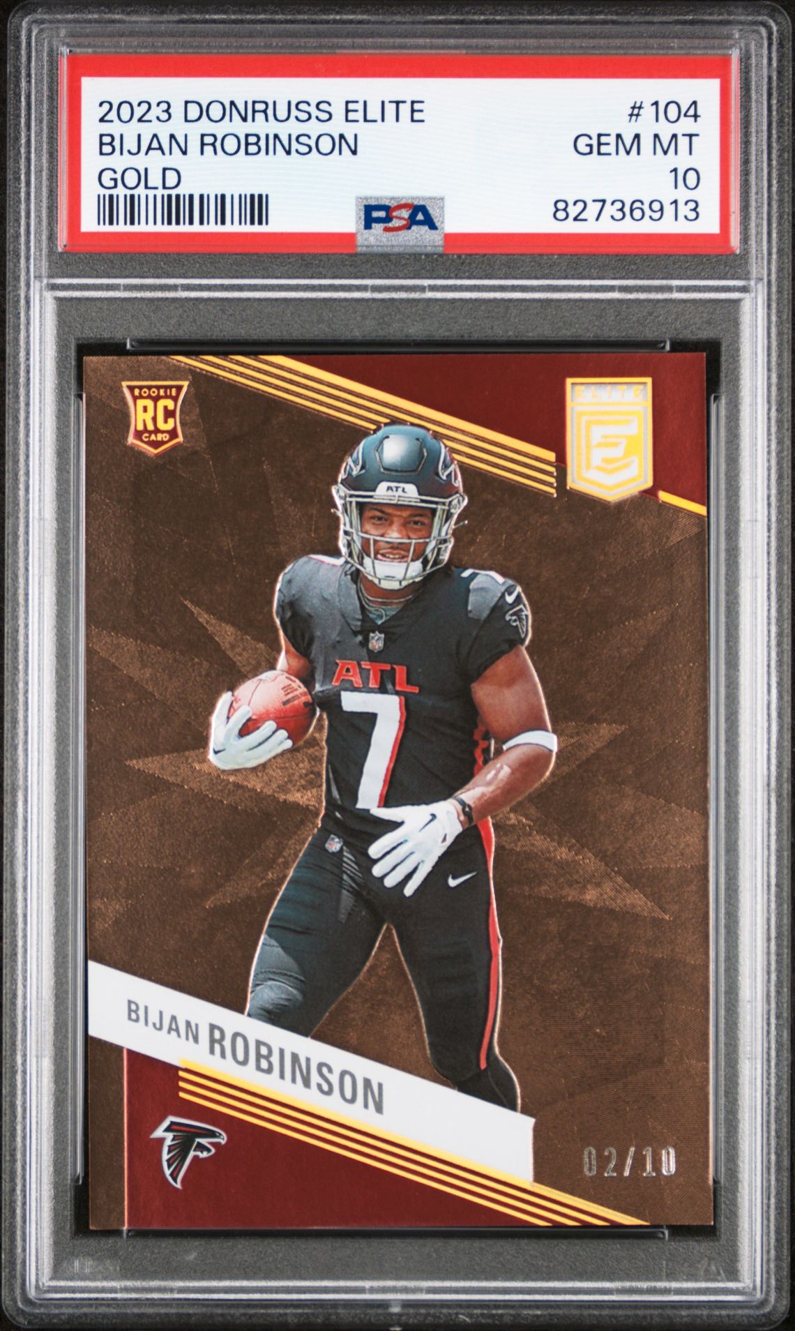 2023 Panini PANINI DONRUSS ELITE GOLD #104 Bijan Robinson front