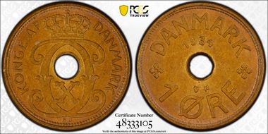 1934 N; GJ Øre MS64BN