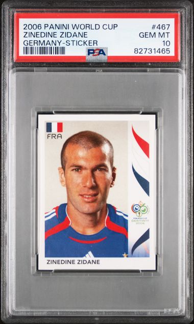 2006 Panini World Cup Germany Sticker #467 Zinedine Zidane – PSA