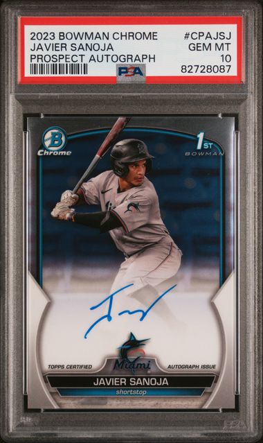 2023 Bowman Bowman Chrome #CPA-JSJ Javier Sanoja front