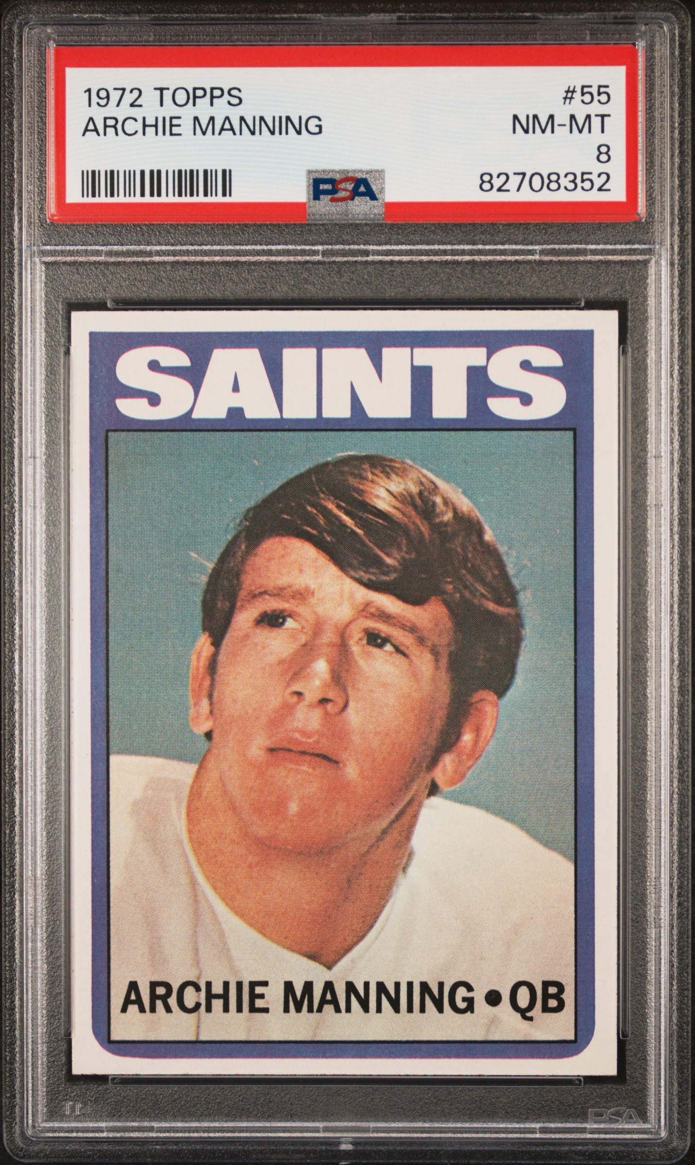 1972 Topps #55 Archie Manning PSA 8