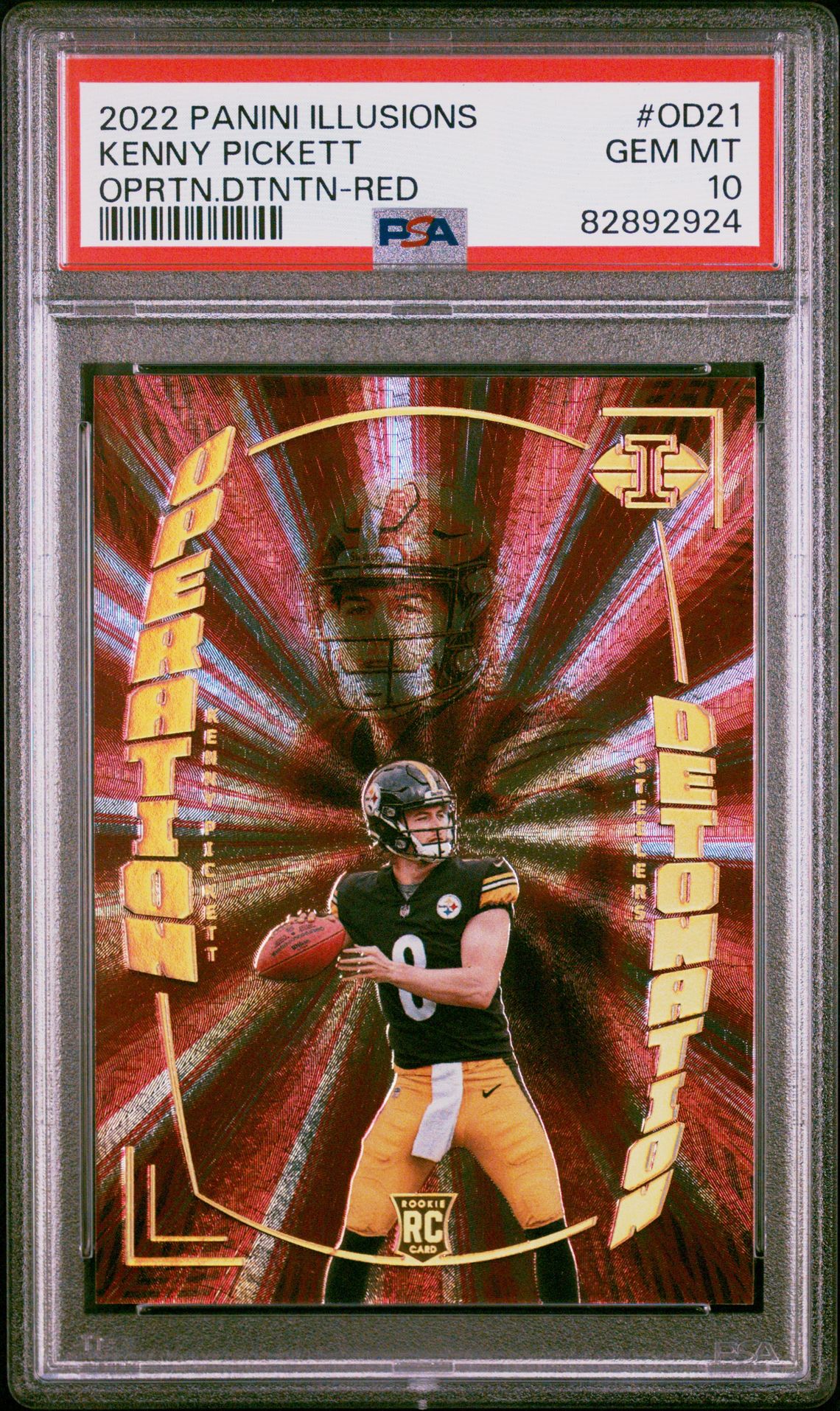 2022 Panini PANINI ILLUSIONS OPERATION DETONATION Red #OD21 Kenny Pickett front