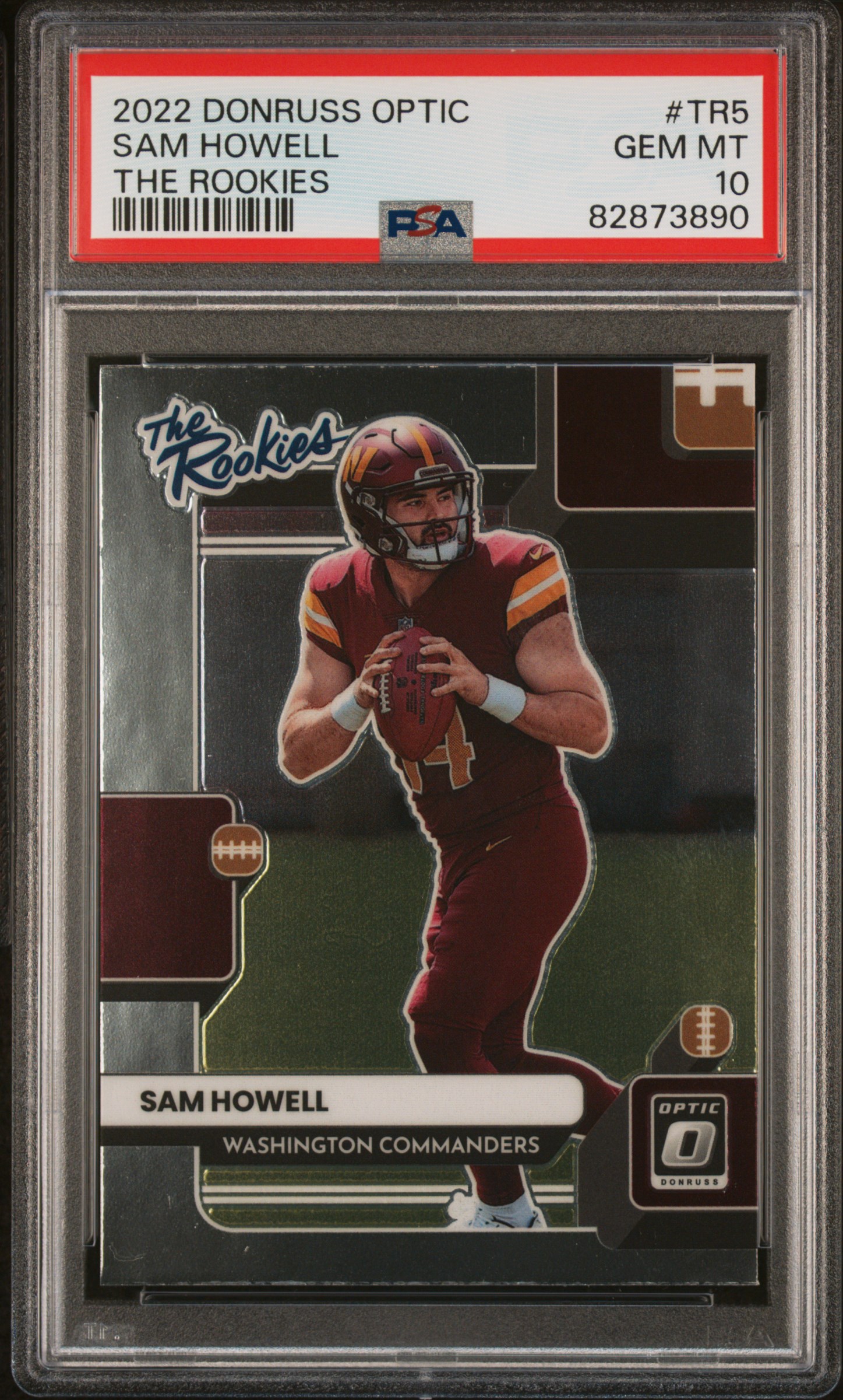 2022 Panini Donruss Optic The Rookies #TR5 Sam Howell – PSA GEM MT 10