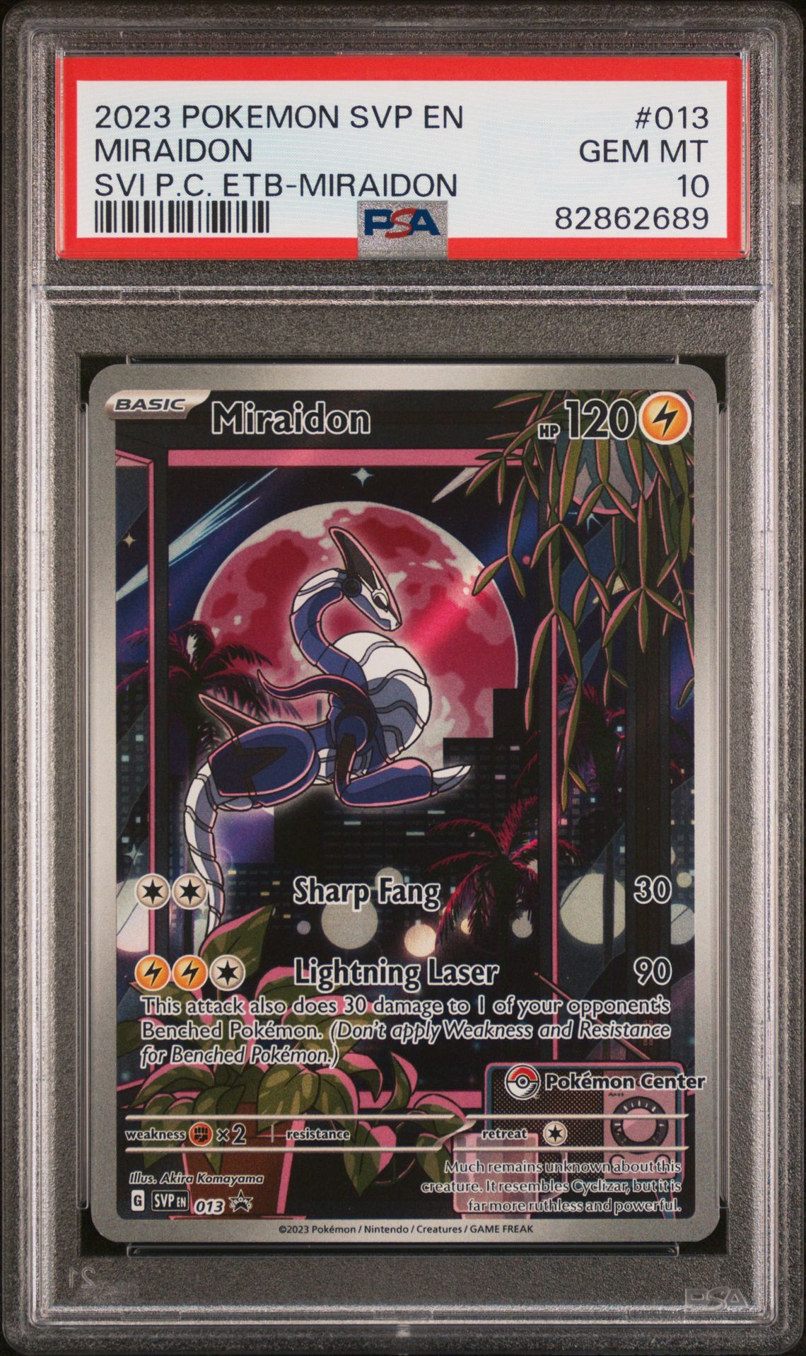 2023 Pokemon POKEMON SVP EN-SV BLACK STAR PROMO SVI PC ETB-MIRAIDON #013 Miraidon front