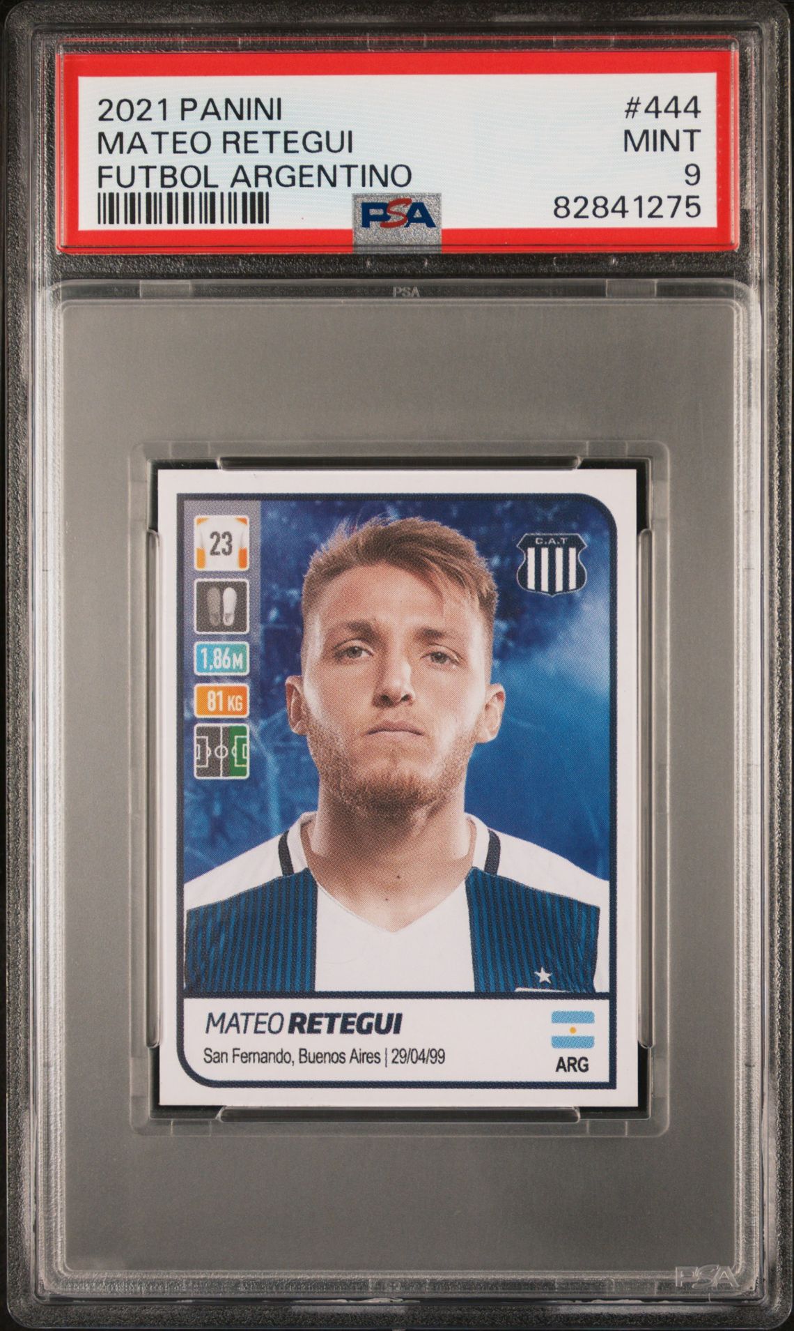 2021 Panini PANINI FUTBOL ARGENTINO #444 Mateo Retegui front