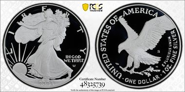 2023-S $1 Silver Eagle First Strike PR70DCAM