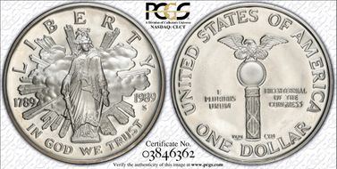 1989-S $1 Congress PR67DCAM