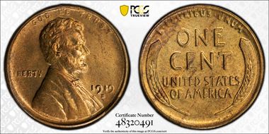 1919-S 1C MS64RD
