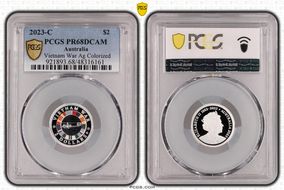 2023-C $2 Vietnam War Colorized  Ag PR68DCAM