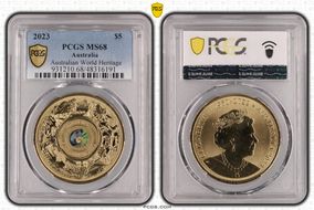 2023 $5 Australian World Heritage Colorized MS68
