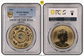 2023 $5 Australian World Heritage Colorized MS68