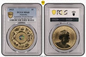 2023 $5 Australian World Heritage Colorized MS68
