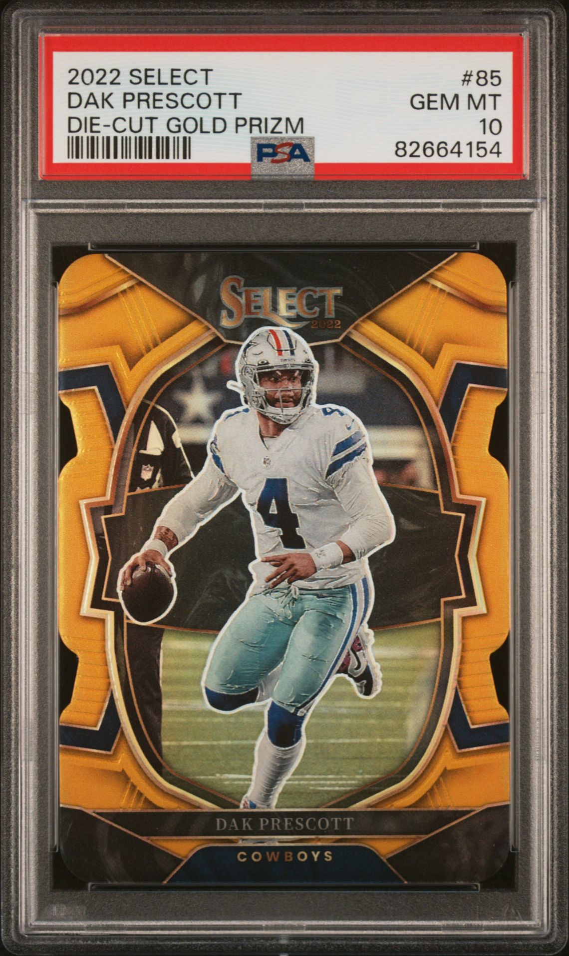 2022 Panini PANINI SELECT DIE-CUT GOLD PRIZM #85 Dak Prescott front