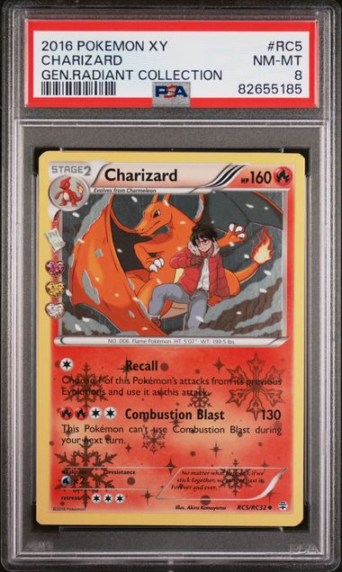 2016 Pokemon Xy Generations Radiant Collection Rc5 Charizard – PSA NM-MT 8  on Goldin Auctions