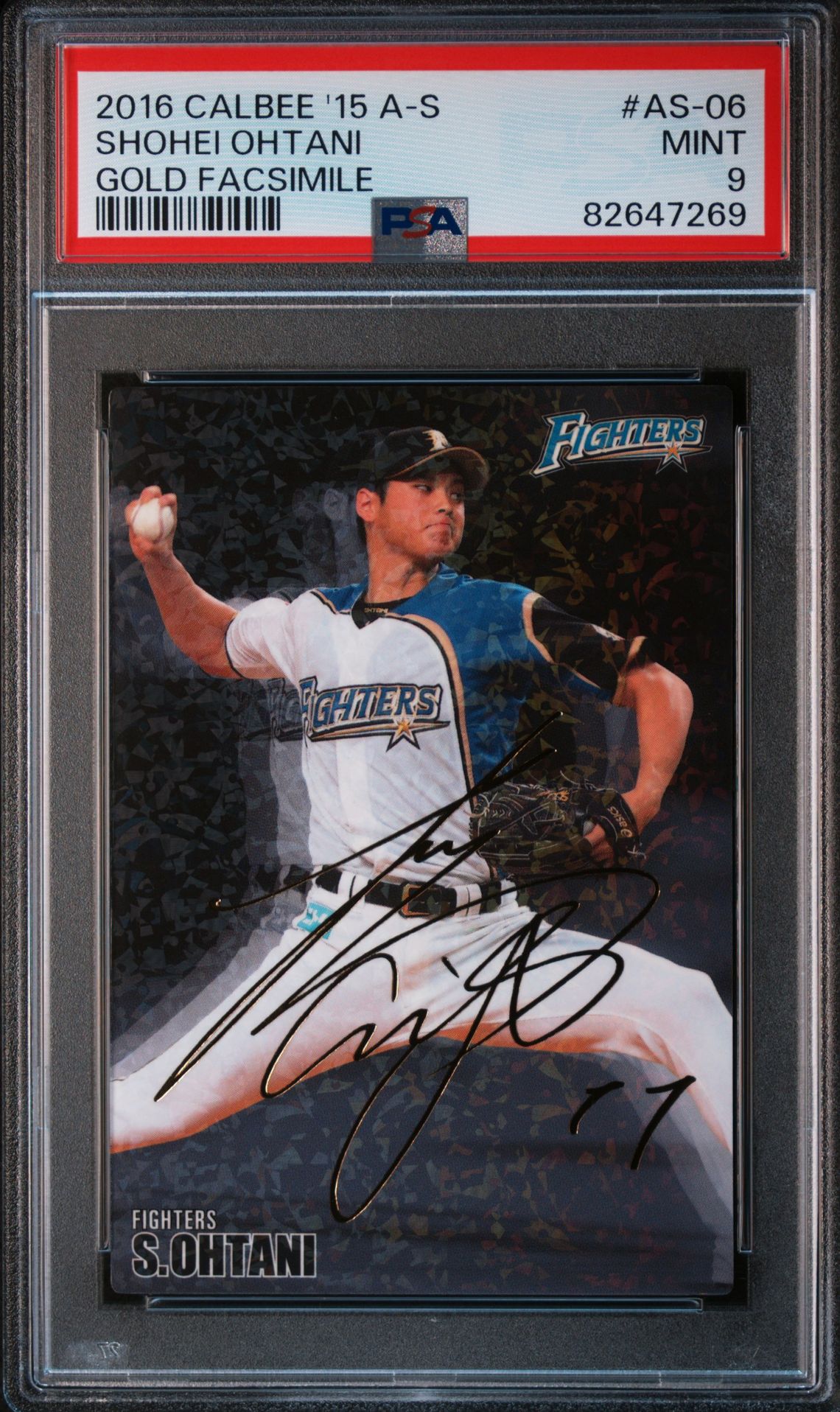 2016 CALBEE 2015 ALL-STARS GOLD FACSIMILE #AS-06 Shohei Ohtani front