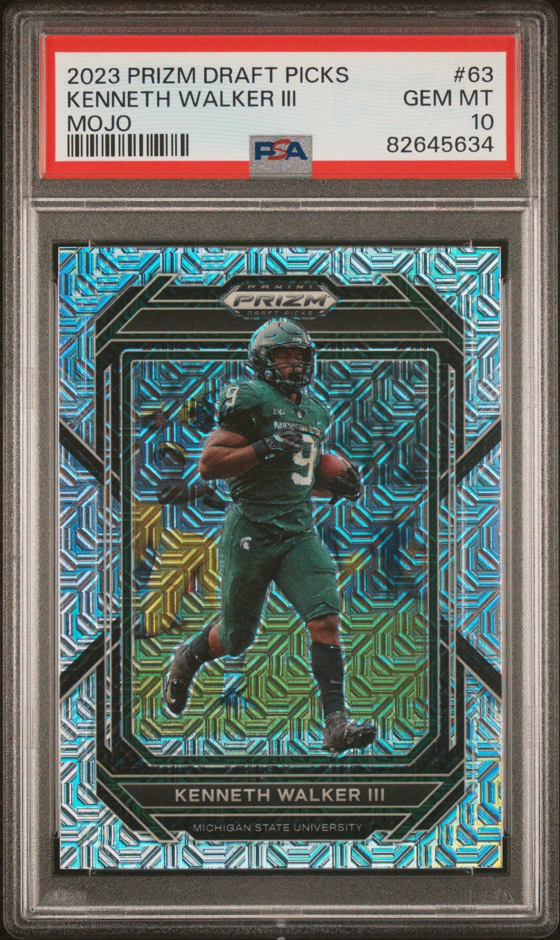2023 Panini PANINI PRIZM DRAFT PICKS MOJO PRIZM #63 Kenneth Walker Iii front