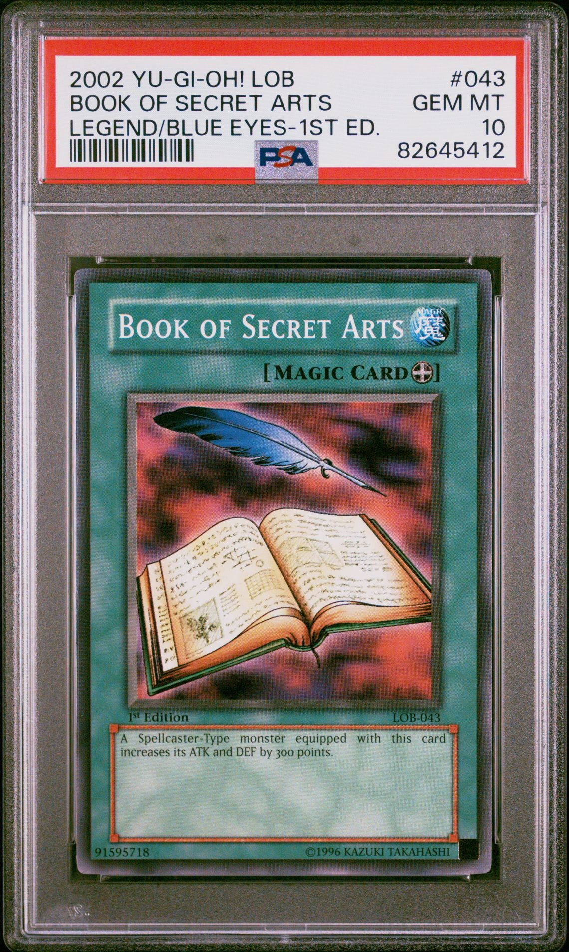 2002 Yu-Gi-Oh! YU-GI-OH! LOB-LEGEND OF BLUE EYES WHITE DRAGON LEGEND/BLUE EYES-1ST ED. #043 Book Of Secret Arts front