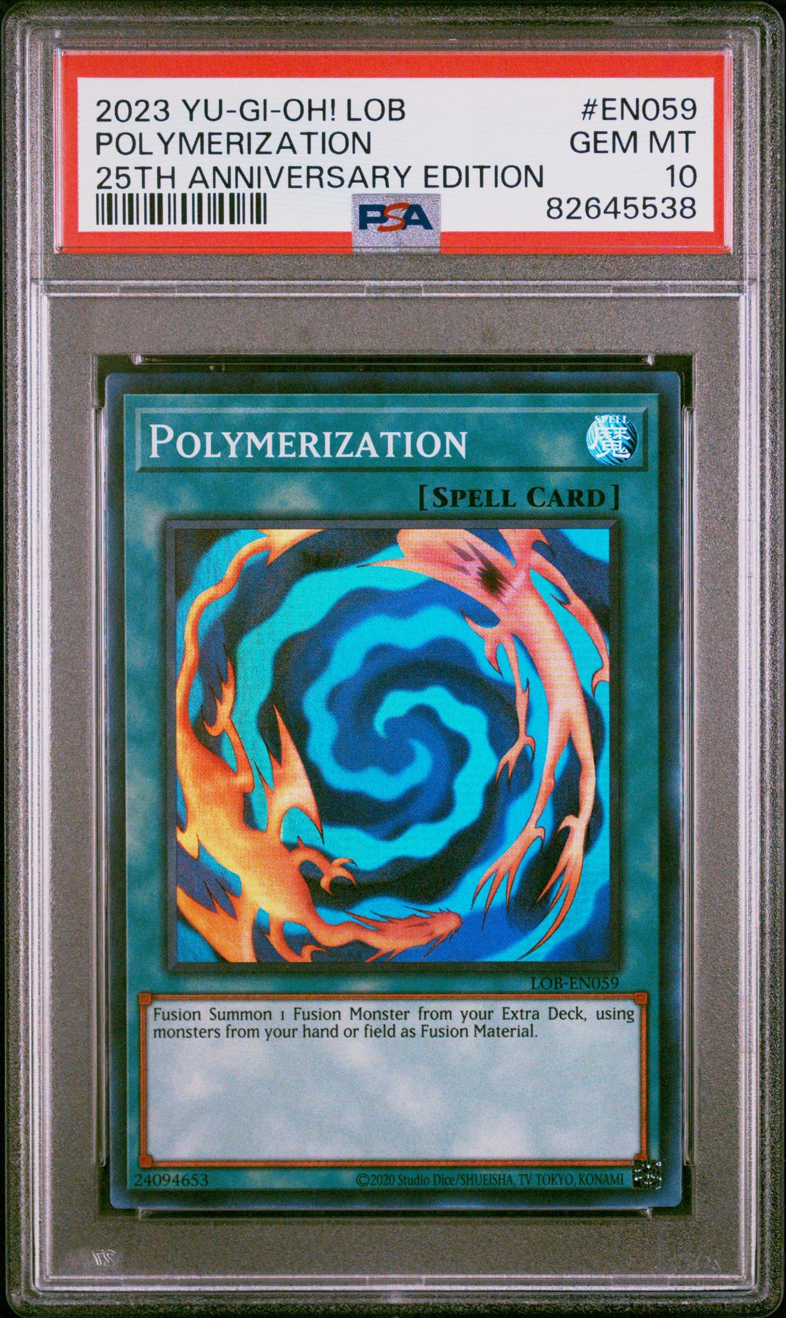 2023 Yu-Gi-Oh! YU-GI-OH! LEGEND OF BLUE EYES WHITE DRAGON 25TH ANNIVERSARY EDITION #EN059 Polymerization front