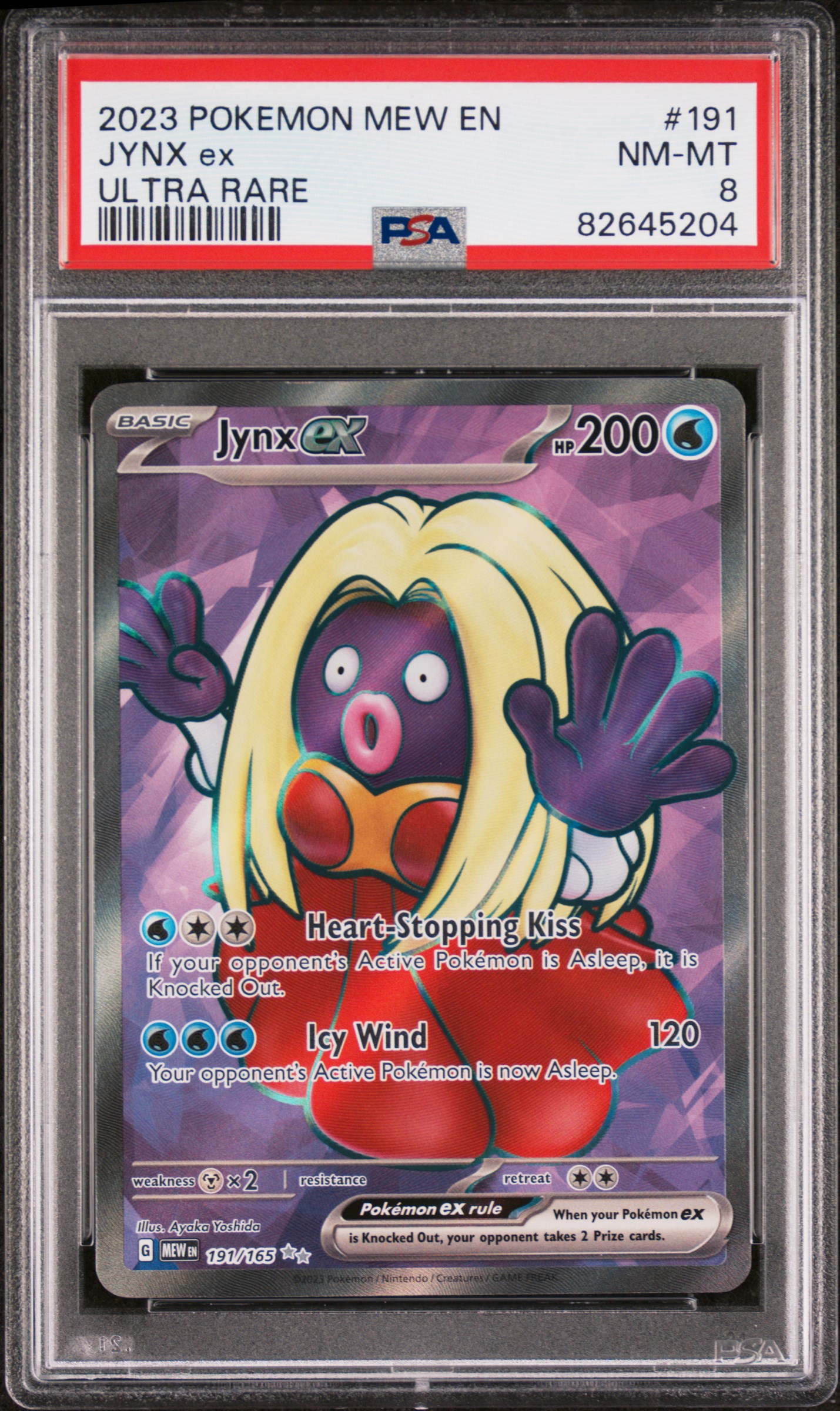 2023 Pokemon Mew En-151 Ultra Rare #191 Jynx Ex PSA 8