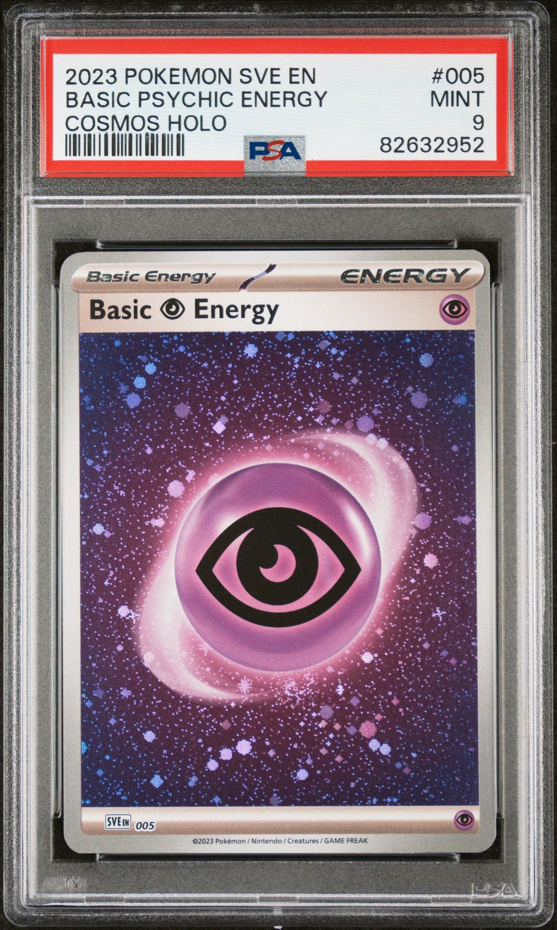2023 Pokemon POKEMON SVE EN-BASIC ENERGIES COSMOS HOLO #005 Basic Psychic Energy front