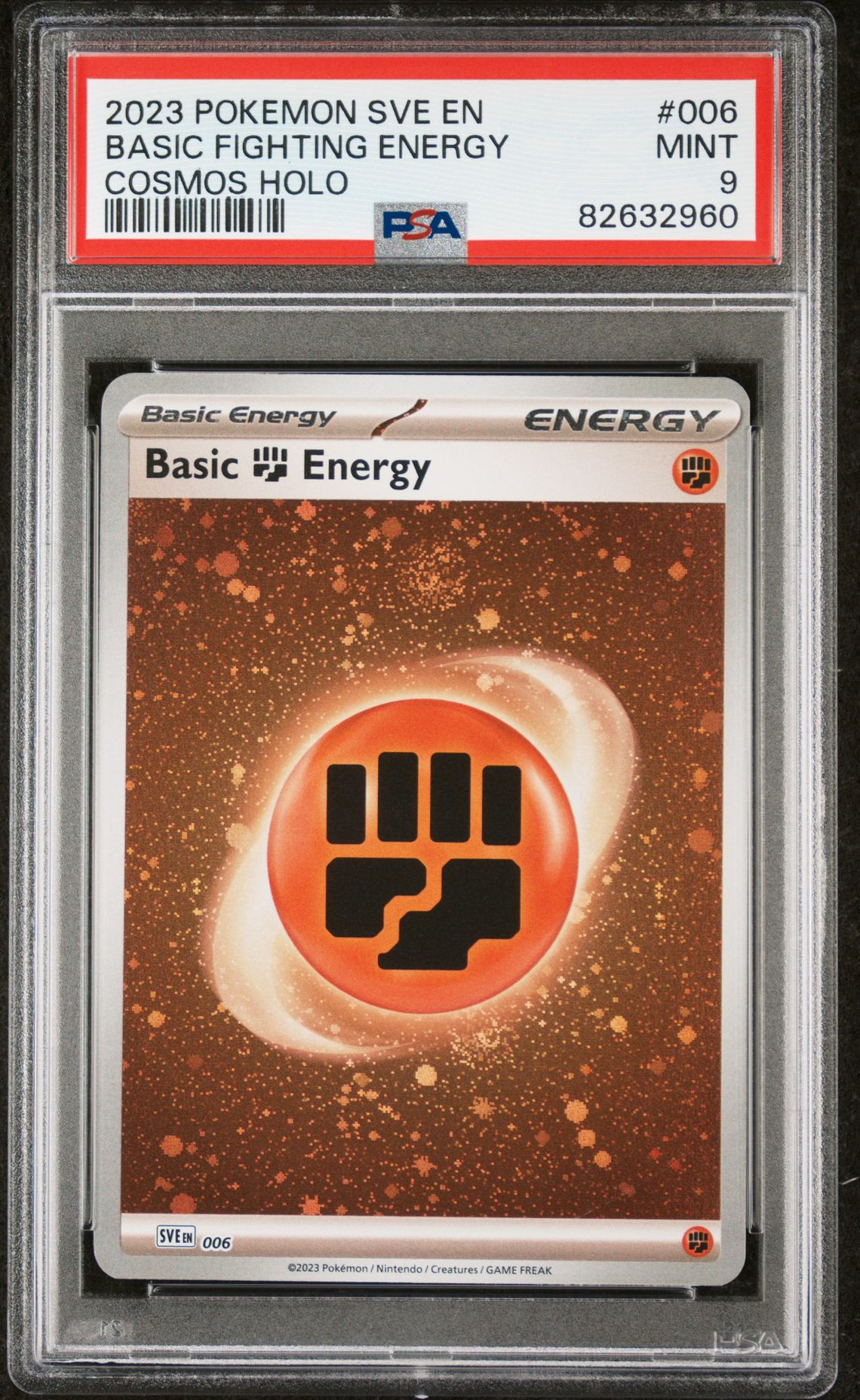 2023 Pokemon POKEMON SVE EN-BASIC ENERGIES COSMOS HOLO #006 Basic Fighting Energy front