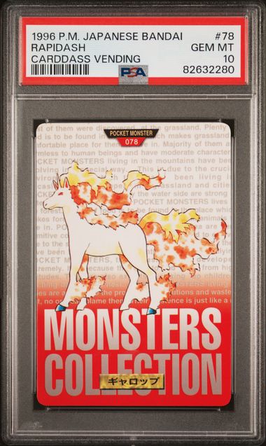 Rapidash card PSA 10, cert 82632280