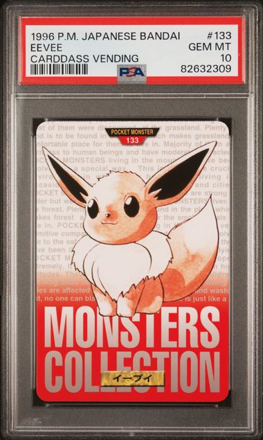 Eevee card PSA 10, cert 82632309