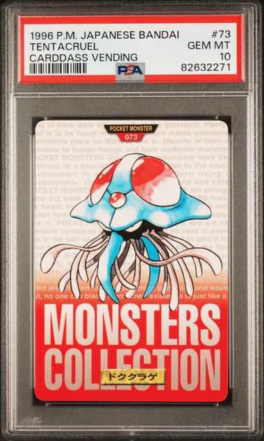 Tentacruel card PSA 10, cert 82632271