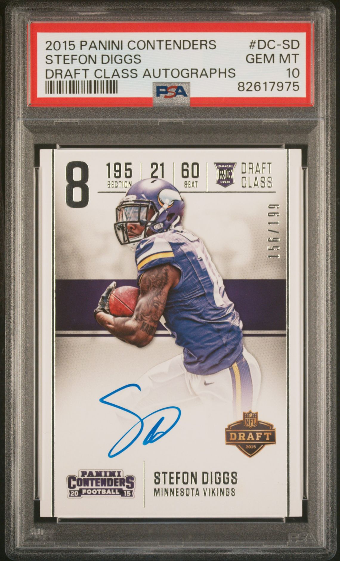 2015 Panini PANINI CONTENDERS DRAFT CLASS AUTOGRAPHS #DC-SD Stefon Diggs front
