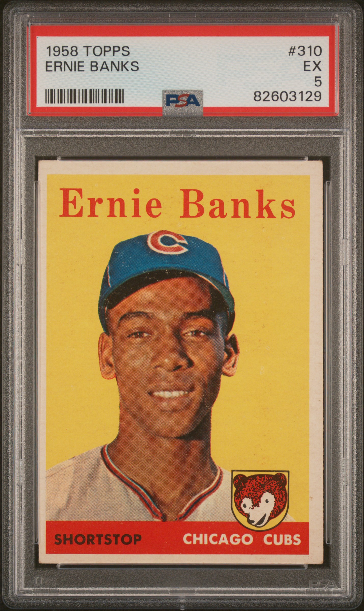 1958 Topps #310 Ernie Banks – PSA EX 5