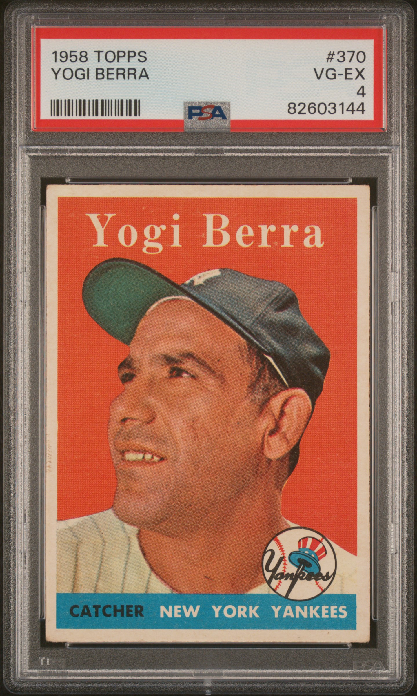 1958 Topps #370 Yogi Berra – PSA VG-EX 4