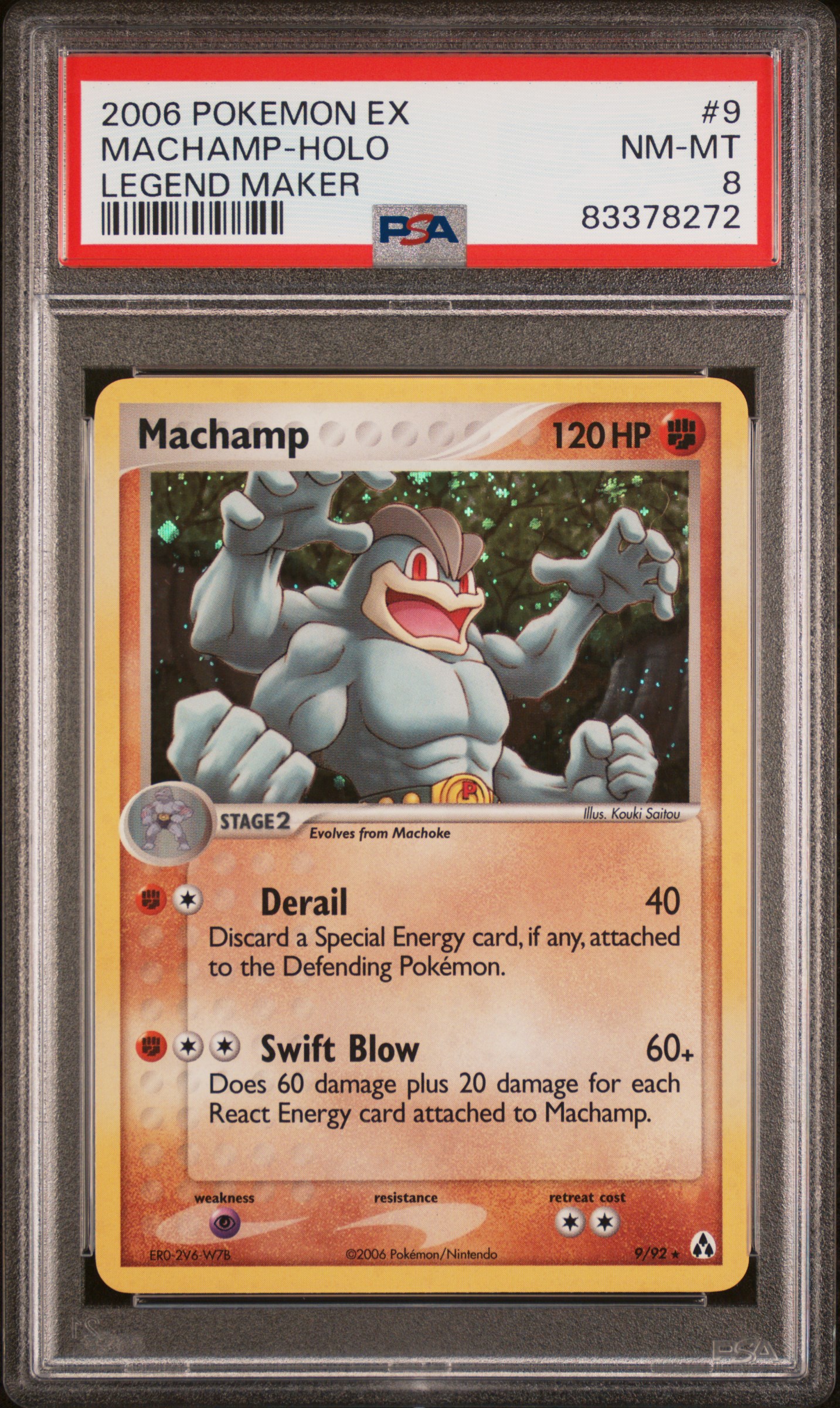 2006 POKEMON EX LEGEND MAKER #9 MACHAMP-HOLO LEGEND MAKER