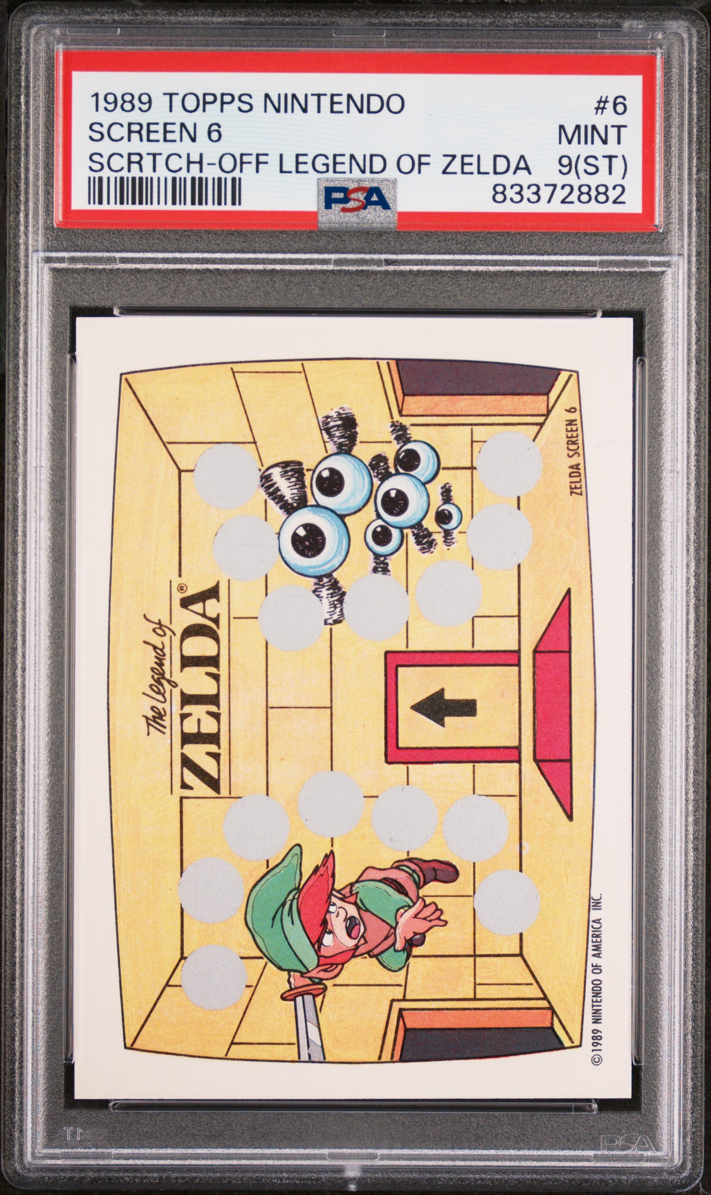 1989 TOPPS NINTENDO SCRATCH-OFF LEGEND OF ZELDA #6 SCREEN 6 SCRTCH-OFF LEGEND OF ZELDA