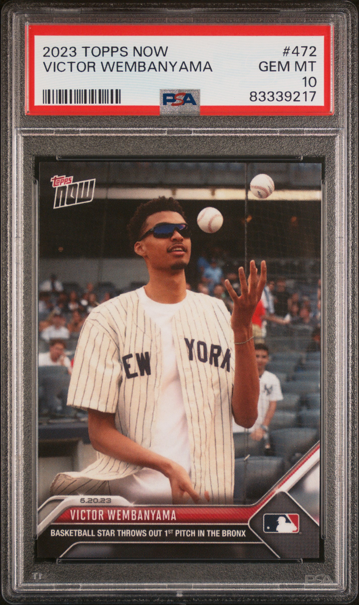 2023 Topps Now Victor Wembanyama #472 Gem Mt 10 front