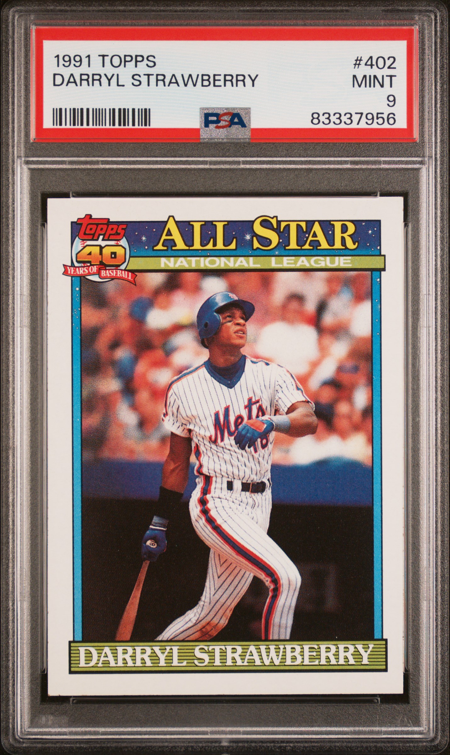 1991 TOPPS #402 DARRYL STRAWBERRY