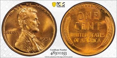 1951 1C MS67+ RD